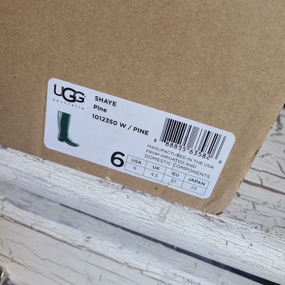 NEW UGG 6 Shaye Pine Tall Rain Boots - Picture 8 of 8